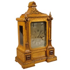 Antique Oak Bracket Clock