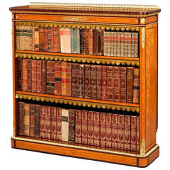 Used Satinwood Open Bookcase