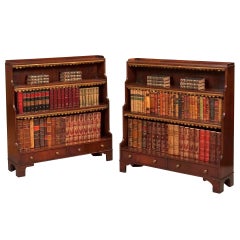Pair of English Mahogany Open Bookcases 