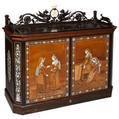Fine Italian Table Cabinet Firmly Attributed to Giovanni Battista Gatti 12