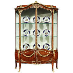 Antique French Kingwood and Ormolu Display Cabinet