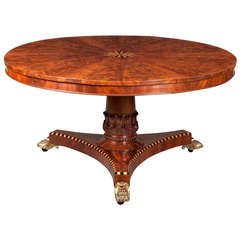 19th Century English Mahogany with Starburst and Geometric Inlay Center Table 5