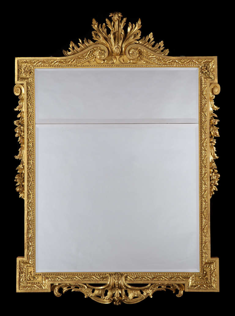 English Pair of Antique Giltwood Mirrors