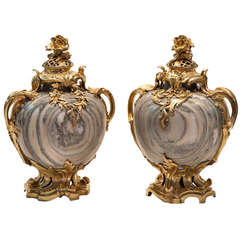 Pair of Antique French Marble Vases