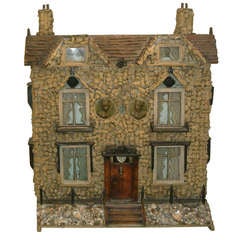 Early 19th Century English Model of a House with Cork and Shell 6
