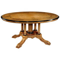 19th Century Marquetry Centre Table by Jackson & Graham