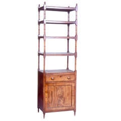 English Georgian Period Mahogany Whatnot or Cabinet with Selves 6