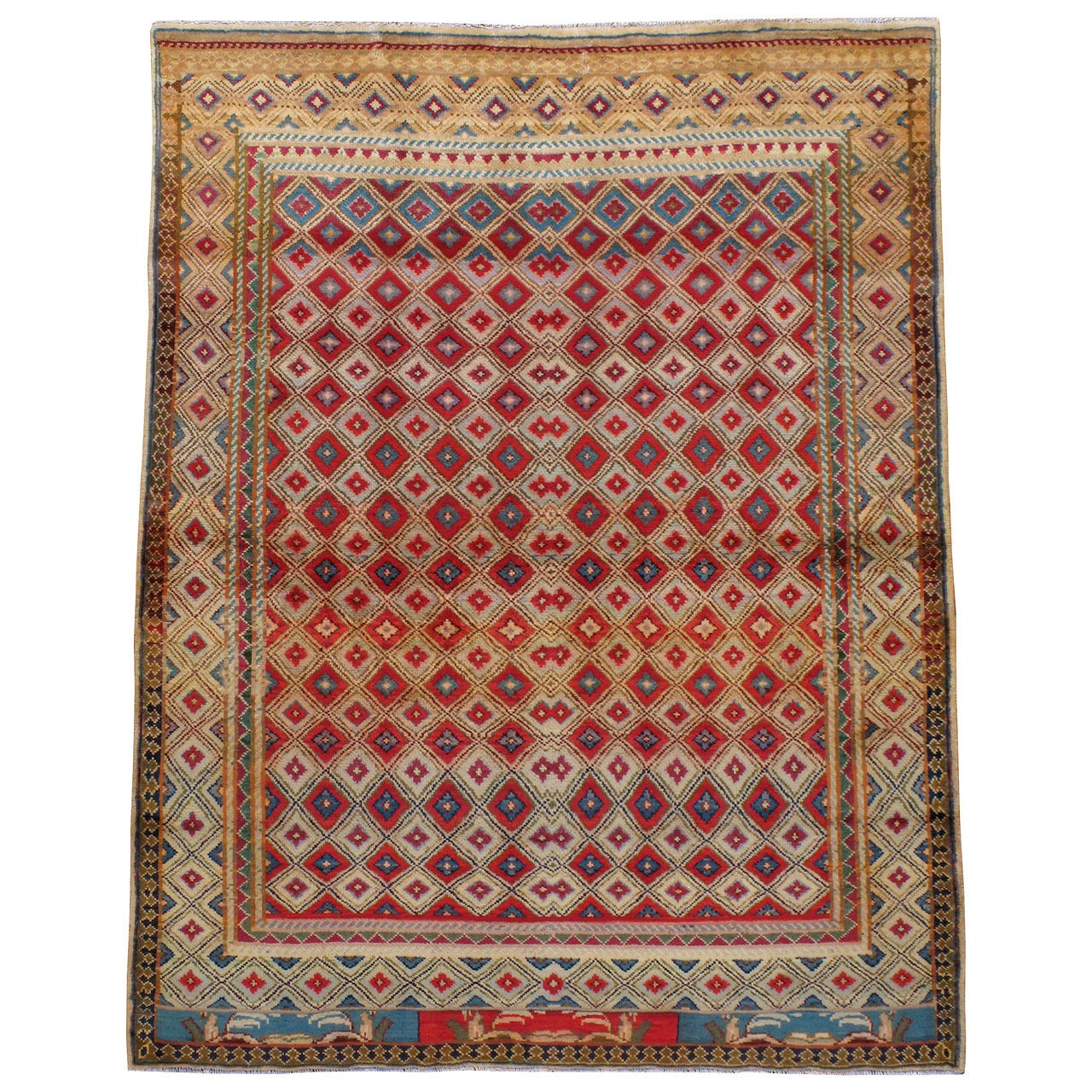 Tapis de Kashan persan vintage