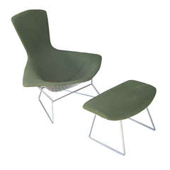 Vintage Harry Bertoia for Knoll Bird Lounge Chair with Ottoman