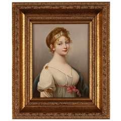 19th Century German 'KPM' Porcelain Plaque in Giltwood Frame 8