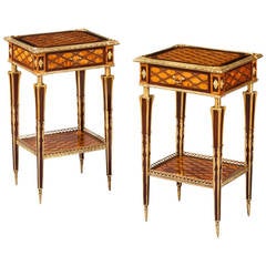 Pair of Antique Satinwood Side Tables