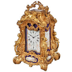 Antique Ormolu and Porcelain Carriage Clock 11