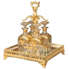 19th Century French Ormolu and Crystal Drinks Set