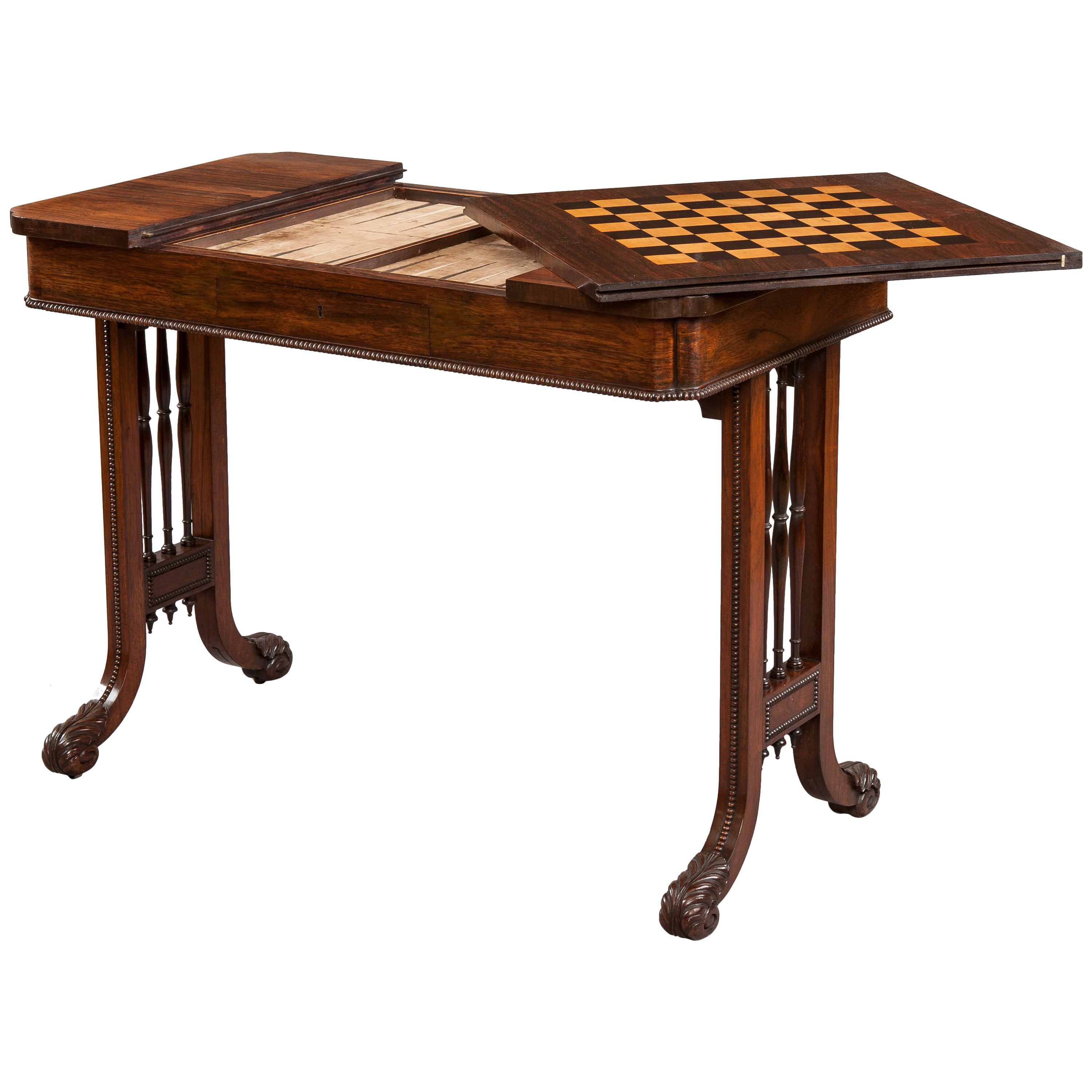 Table de jeu d'époque George IV attribuée à Gillows of Lancaster