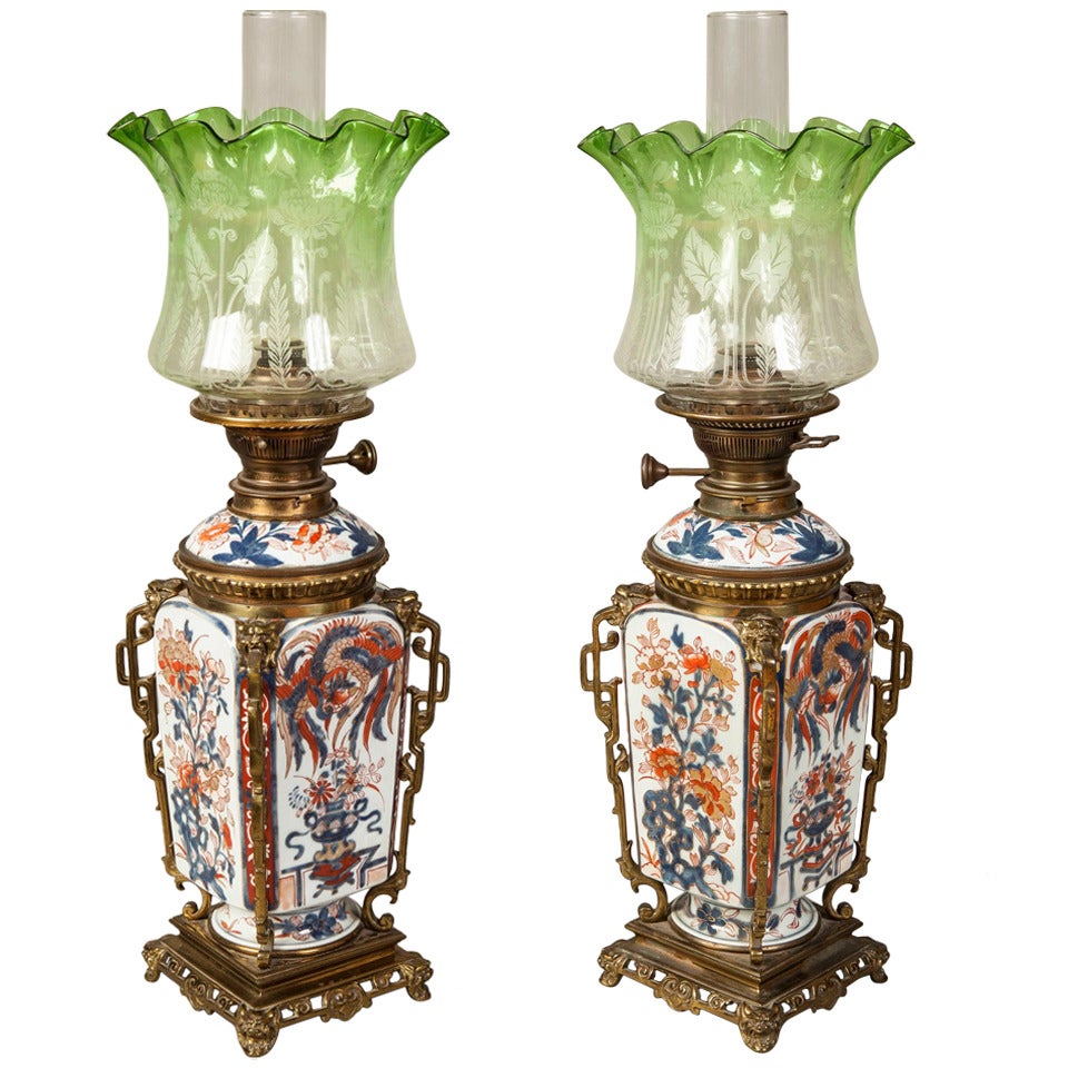 An Antique Pair of Table Lamps in the ‘Japonisme’ manner