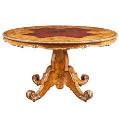 Satinwood Marquetry Antique Centre Table