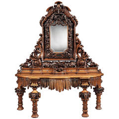 Truly Remarkable Italian Carved Sideboard, 1878