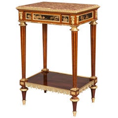 Chinoiserie and Ormolu Side Table in the Louis XVI Manner by Henry Dasson