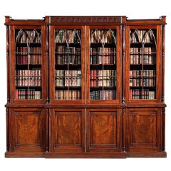 Une très belle bibliothèque ancienne de Gillows of Lancaster