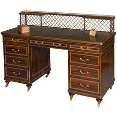 English 19th Century Coromandel and Gilt Brass Writing Desk 4
