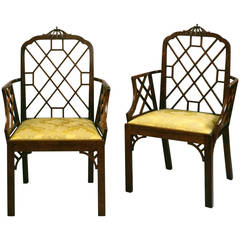 Good Pair of ‘Cockpen’ Armchairs in the Chinese Chippendale Taste