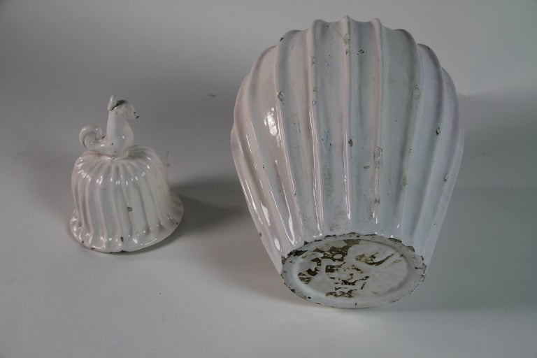 Mid-20th Century White Glazed French Jar And Cover For Sale