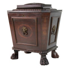 Antique English Mahogany Wine Cooler