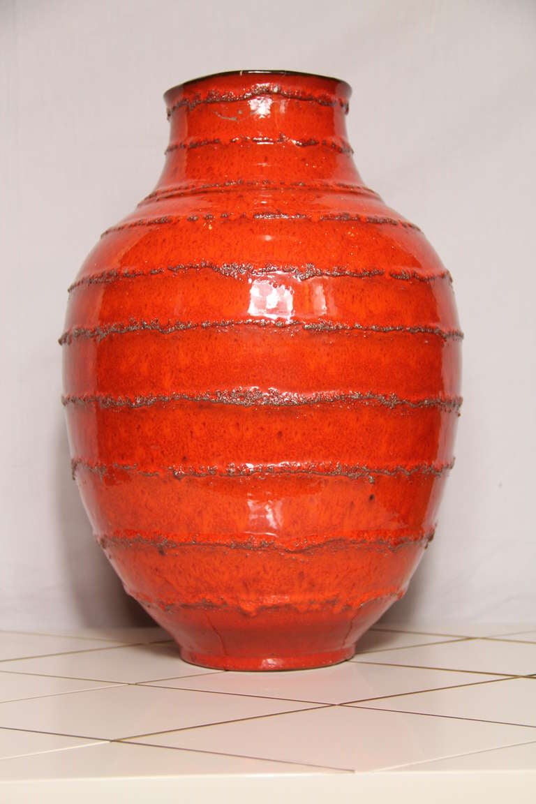 1950 Coral Glazed Colour Italian Ceramic