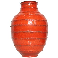 1950 Coral Glazed Colour Italian Ceramic