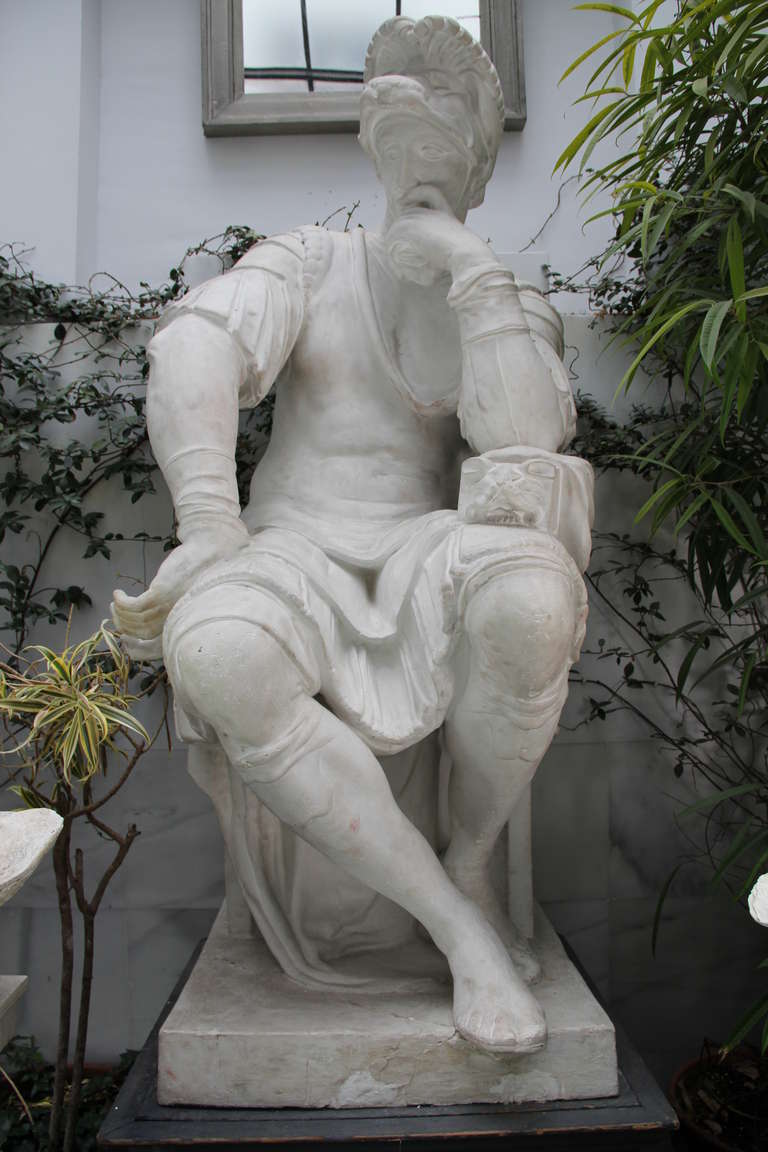 A massive and impresive Michelangelo Lorenzo de Medicis plaster sculpture.