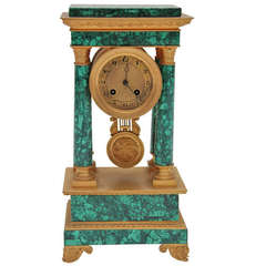 Malachite Empire Clock