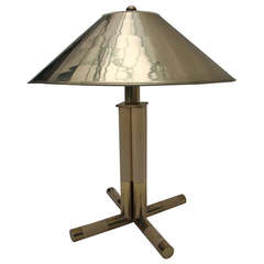 Brass and Lacquer Table Lamp