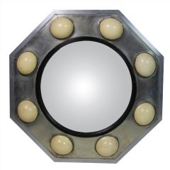 Steel and Ostrich Eggs Convex Mirror by Anthony Redmile