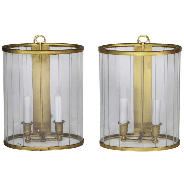 Jansen bronze wall lanterns