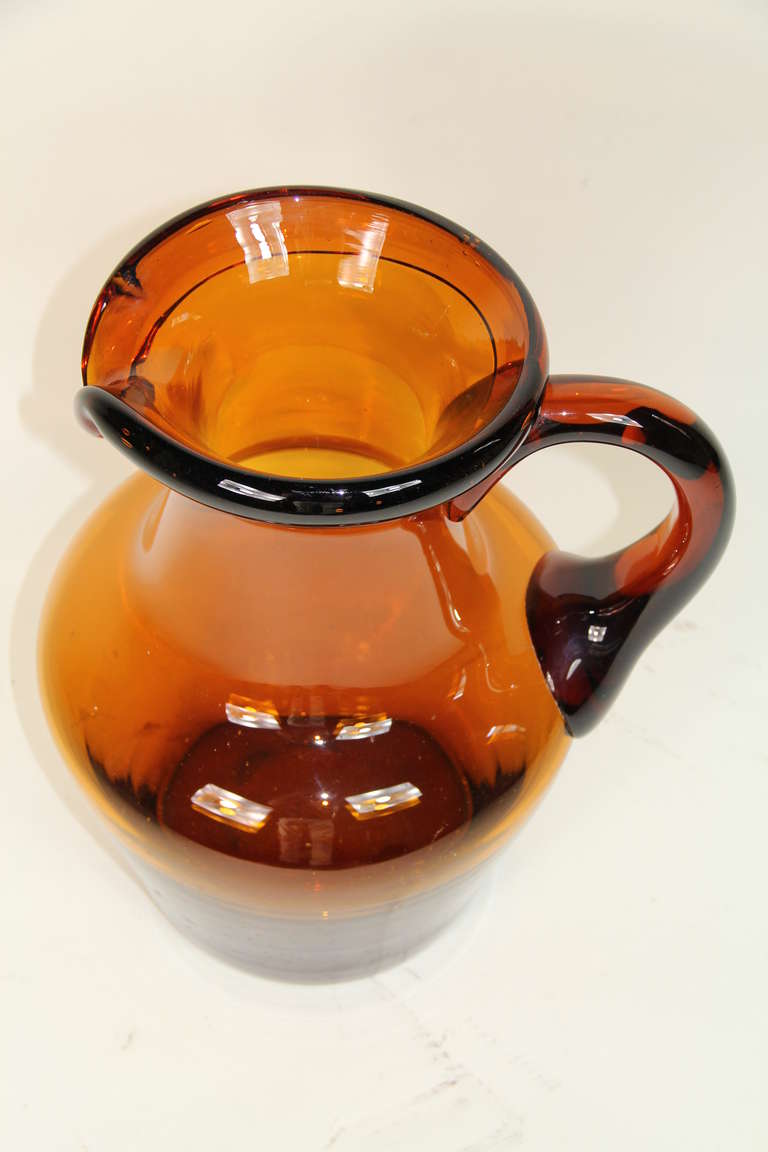 Mid-20th Century Italian Glass Jar For Sale