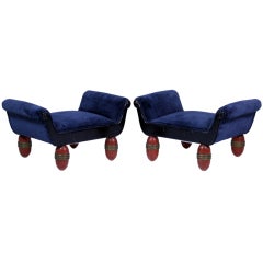 Art-deco pair of stools