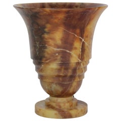 Art Deco alabaster urn shape lamp