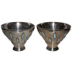 Massif Silver Pair Of Cachepots