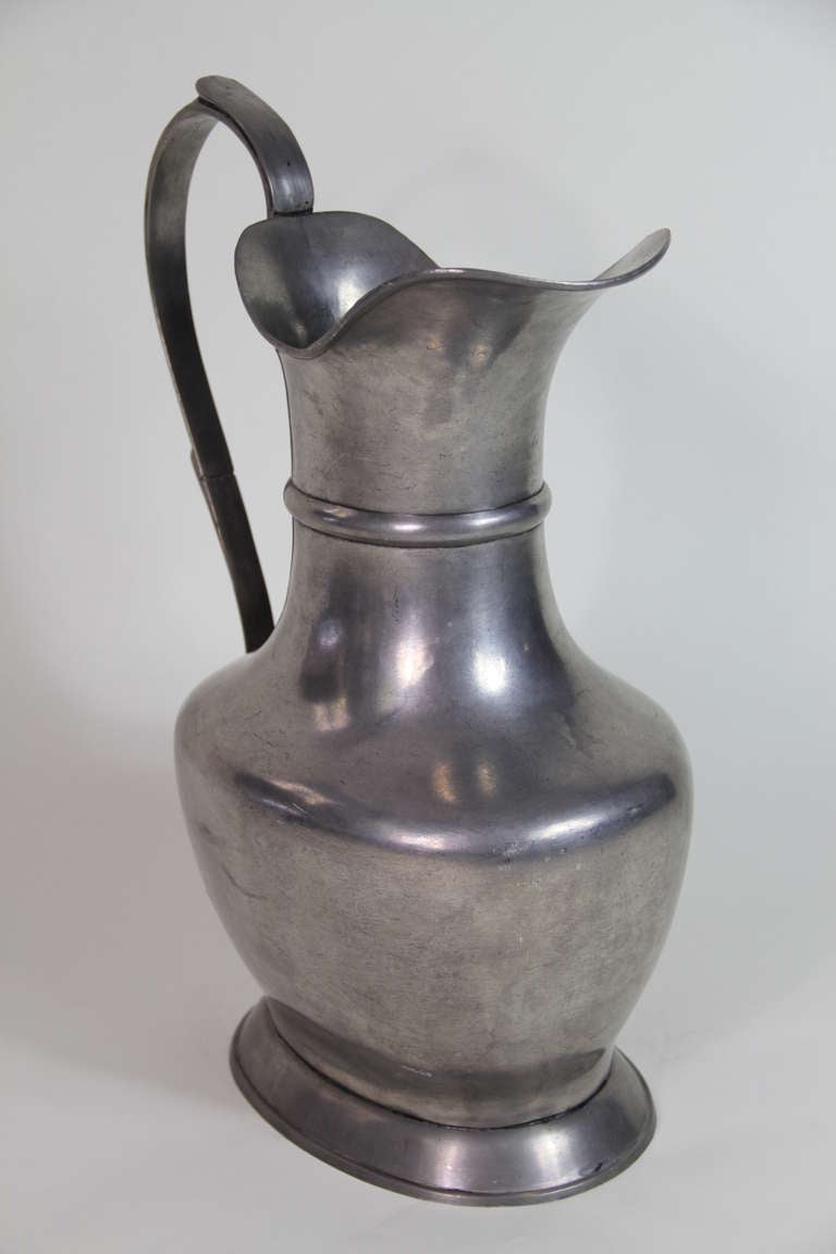 French Peltre Pitcher For Sale