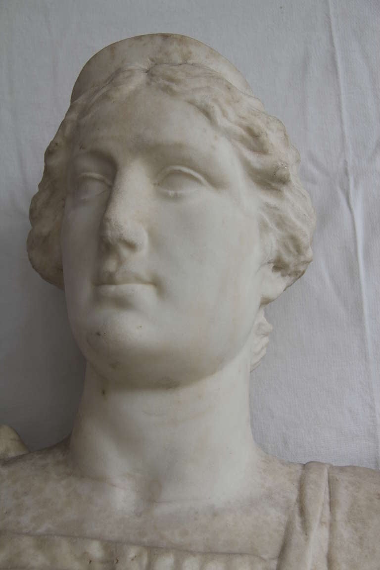 Marble Italian Bust In Good Condition For Sale In Madrid, ES