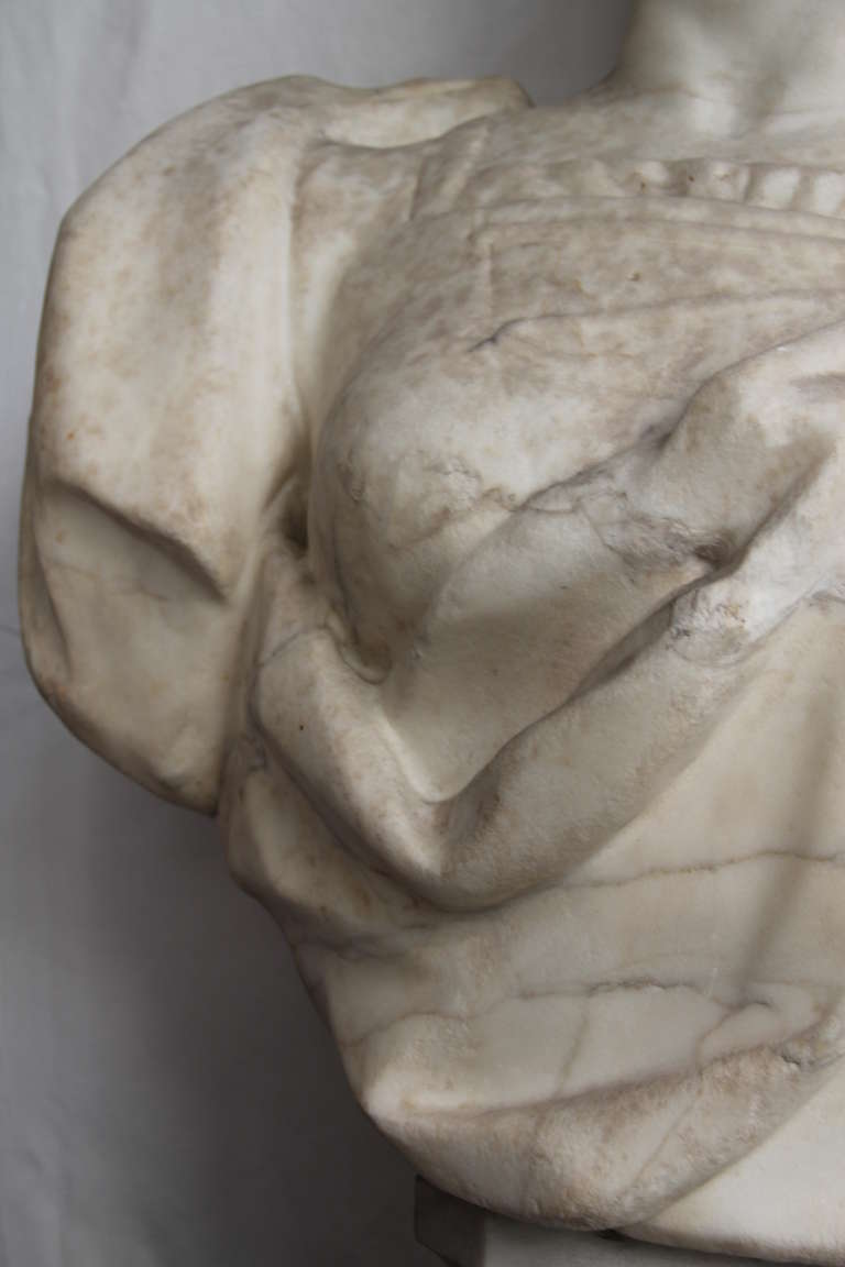 18th Century and Earlier Marble Italian Bust For Sale