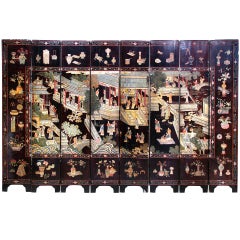 A Coromandel Chinese Lacquer Screen