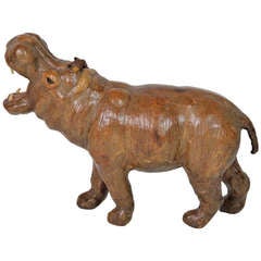A leather hippopotamus