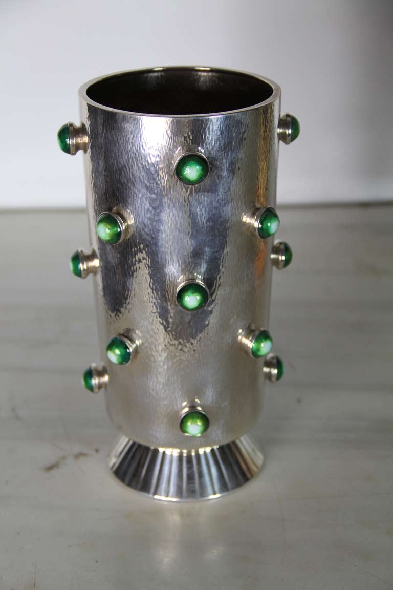 Sterling Silver Vase.