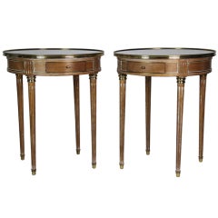 A pair of Louis XVI style Bouillotte tables