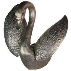 Silver Plated Swan