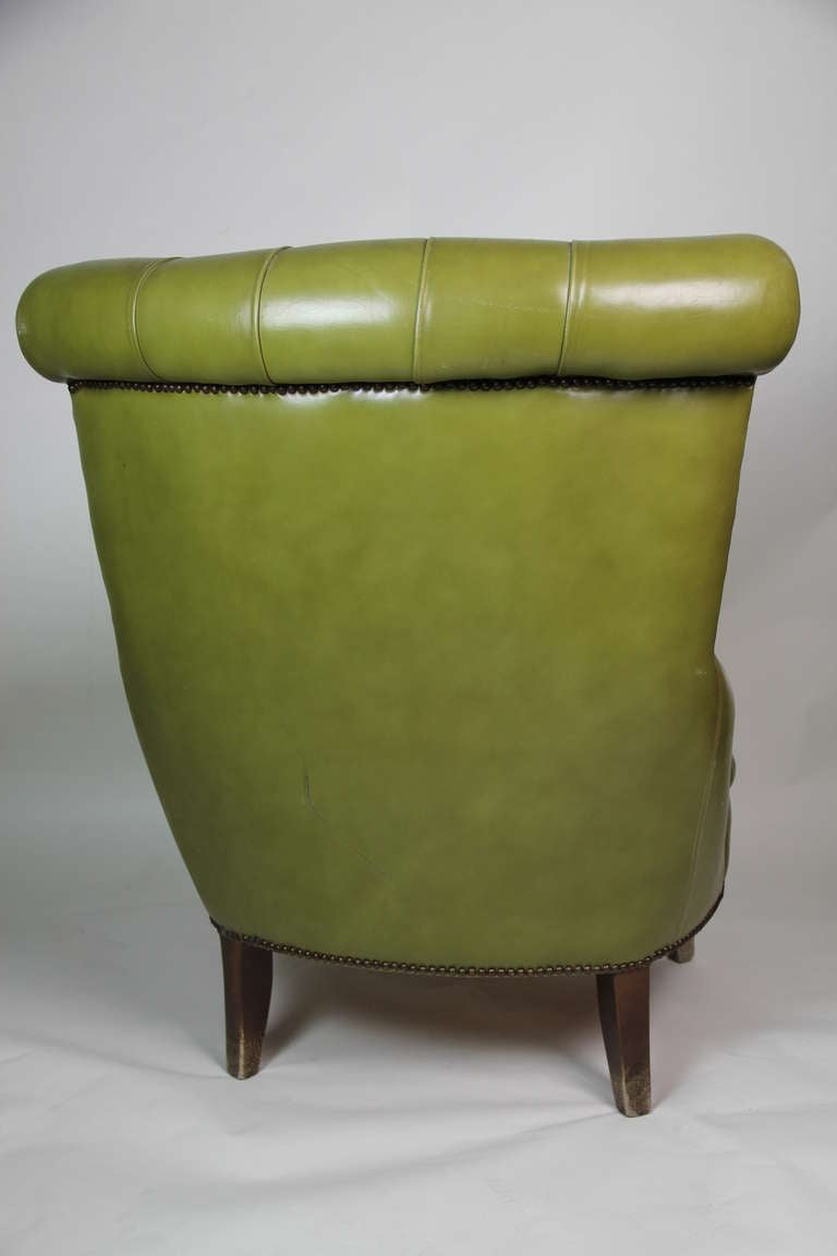 Leather Club Chair In Excellent Condition In Madrid, ES