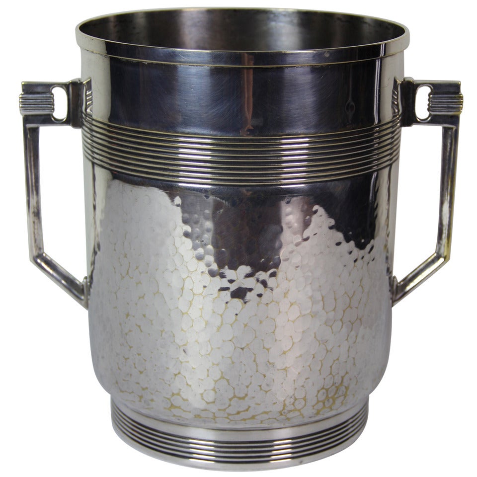 Art Deco Silver plated wine cooler For Sale
