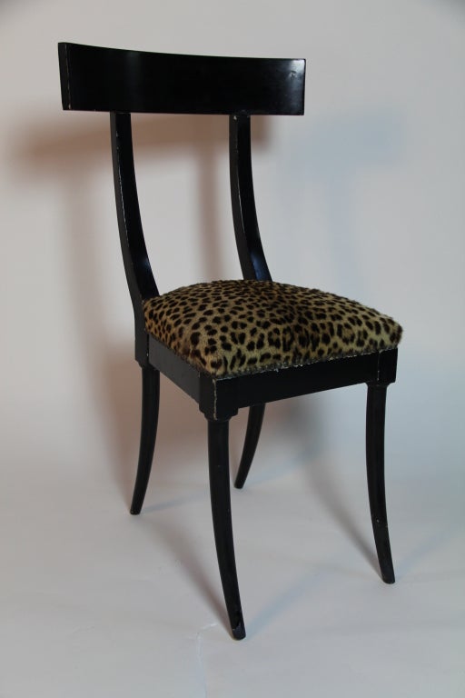 Regency ebonized klysmos chair by Jansen