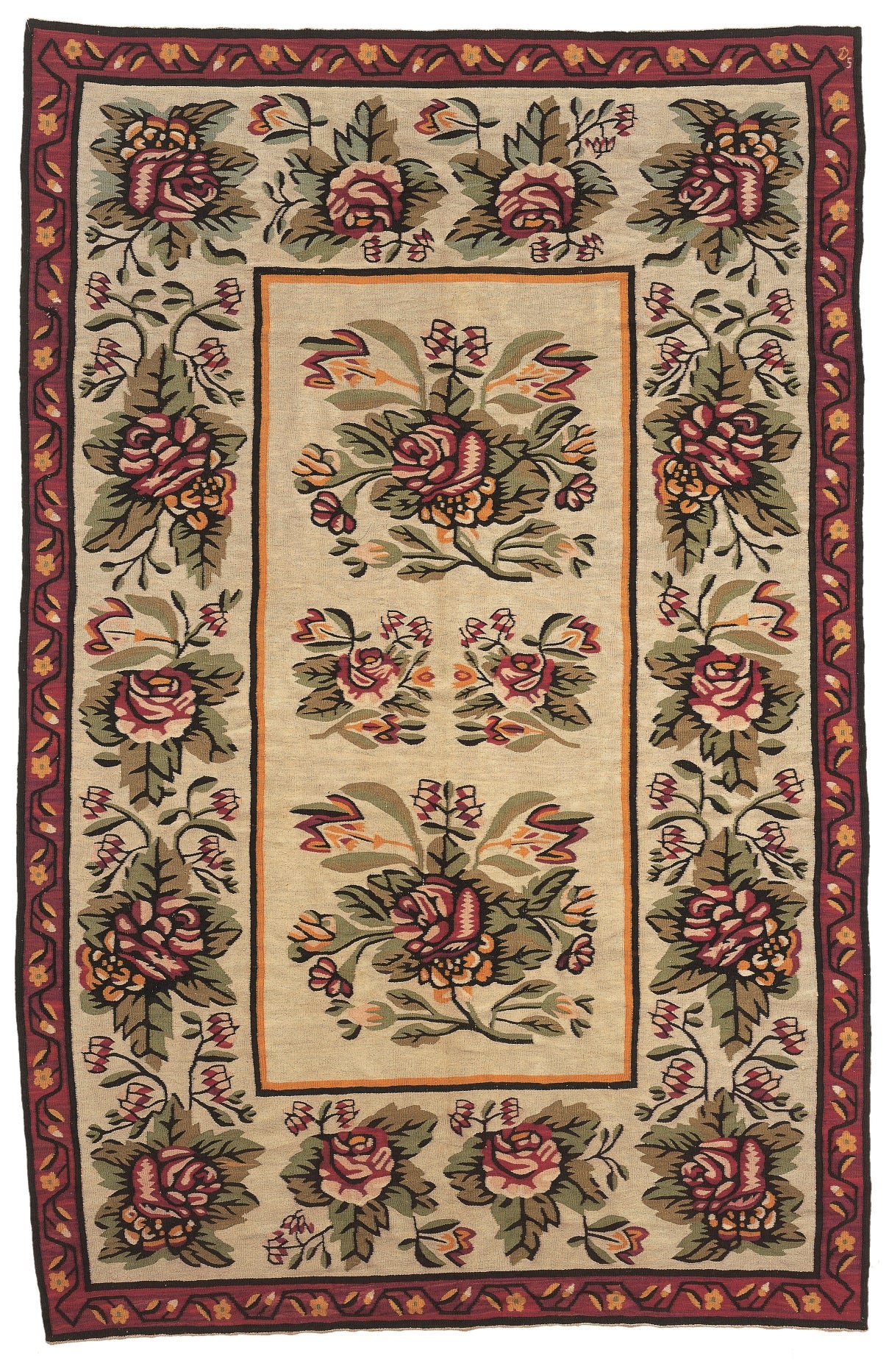 Rare Pair of Antique Bessarabian Kilims Rug 1860
s